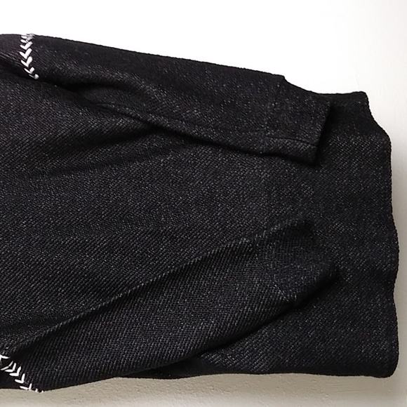 Lucky Brand Wrap Cardigan Open Front 2 Front pocket Size M/M Black - Picture 8 of 12